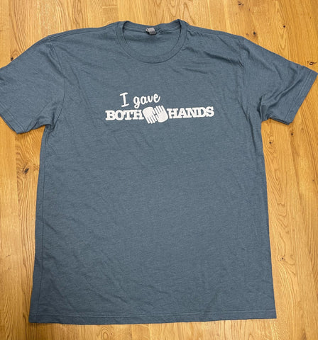 Blue-Grey Both Hands Tee (FREE SHIPPING!)